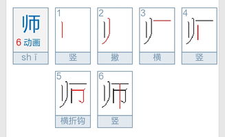 师的笔顺笔画