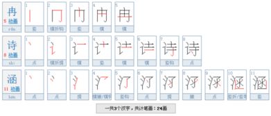 诗字的笔画顺序怎么写?