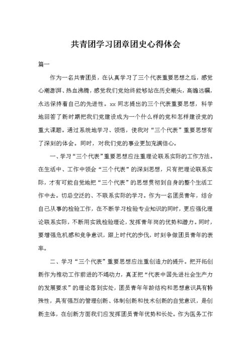 共青团团章学习总结