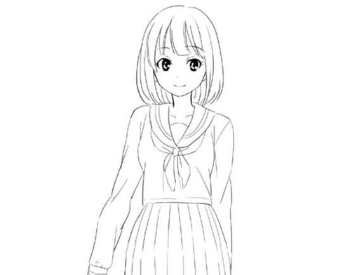校服怎么画