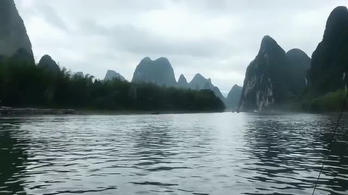 漓江山水国画，漓江山水花园
