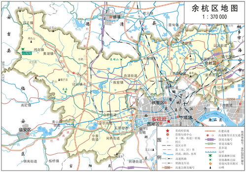 杭州地图区域划分