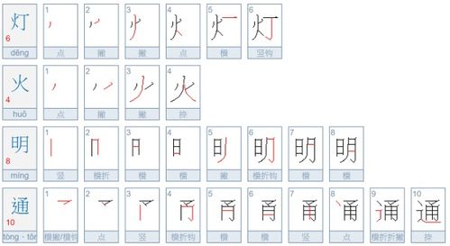 通的笔画顺序