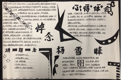 榜样海报模板-英雄模范人物事迹的手抄报雷锋事迹手抄报