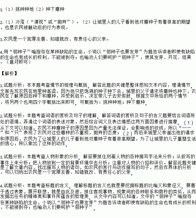 弱种子也要发芽文章用第三人称叙述的有什么好处