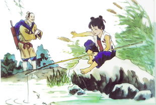 蓬头稚子学垂纶是什么意思，蓬头稚子学垂纶全诗
