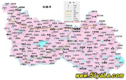 东营,河口 -湖北,仙桃怎么走的地图?