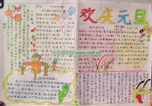 元旦手抄报版面设计图大全-元旦快乐