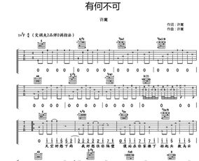有何不可吉他谱简单版c调，情非得已吉他谱c调简单版