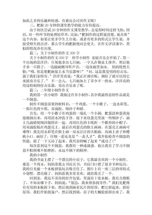 我的小制作小学作文
