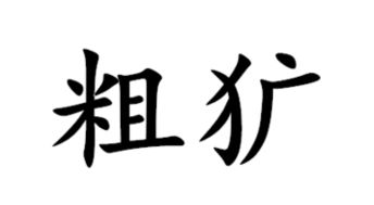 粗犷的意思