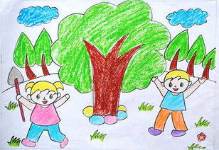 2020春天景色的图片儿童画_春天景色的图片简画