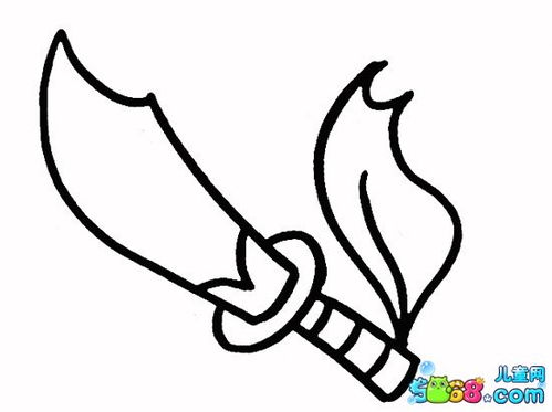 青龙偃月刀简笔画