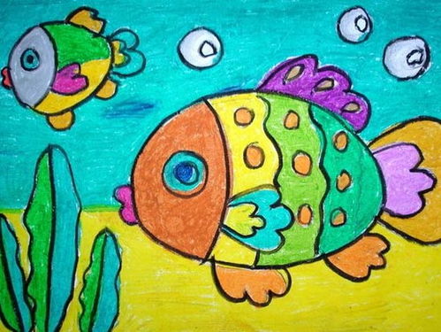 儿童画鱼图片大全简笔，儿童画鱼图片大全 简单漂亮 作品
