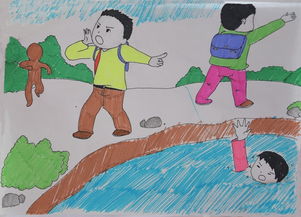 二年级防溺水图画第一名手抄报 防溺水手抄报