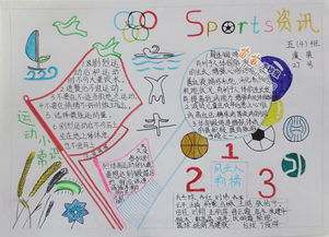 运动手抄报英语，运动手抄报模板图案大全
