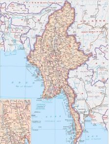 云南省与缅甸连接地图