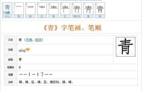 青的笔顺怎么写笔画