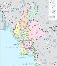 缅甸在地图上的位置