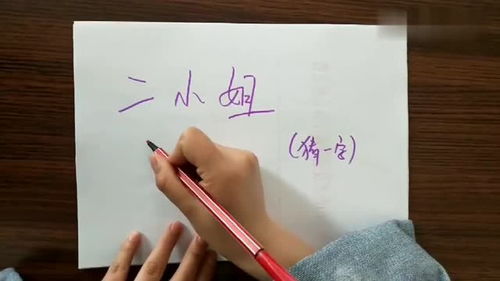 二小姐,猜一个字