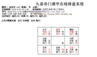 奇门遁甲在线排盘系统