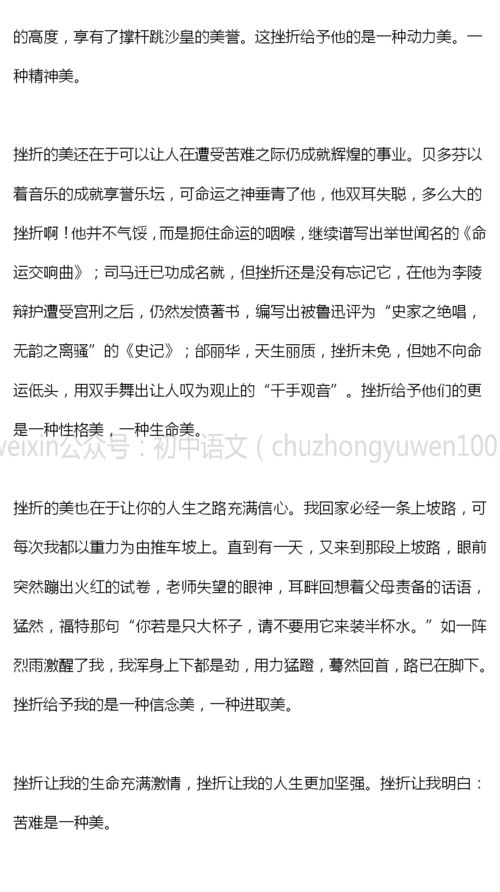 面对挫折作文
