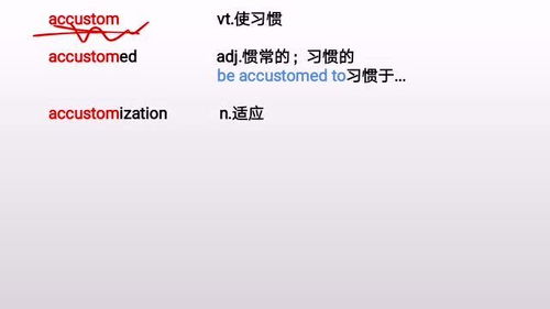 accustom是什么意思