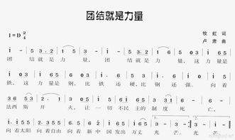 团结就是力量歌词歌谱 团结就是力量的歌词