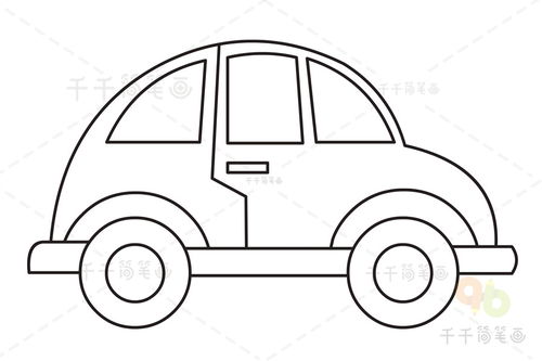 汽车的简笔画图片，公共汽车的简笔画