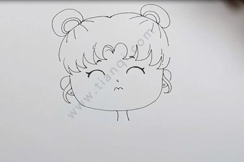 美少女水冰月简笔画，水冰月简笔画全身画