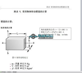 转动惯量和力矩的公式