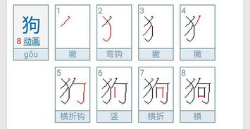 狗字笔顺笔画，狗字笔顺笔画顺序怎么写的