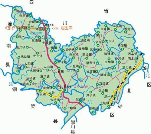 合川到观音桥地图不走高速自驾车