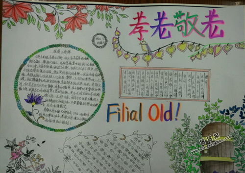 孝敬父母手抄报内容