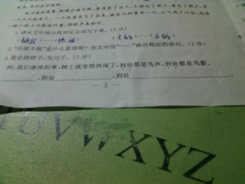 到处造句一年级短一点，到处造句二年级简单