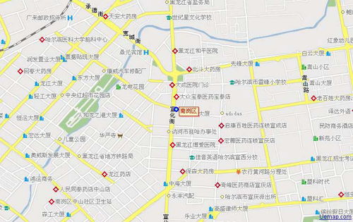 哈尔滨南岗区地图高清版，哈尔滨南岗区地图高清版大图 市区