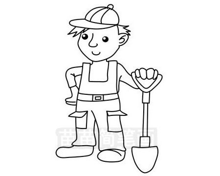 环卫工人怎么画漂亮又简单