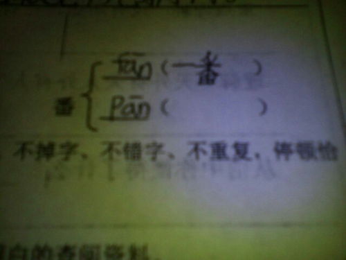 番的多音字组词