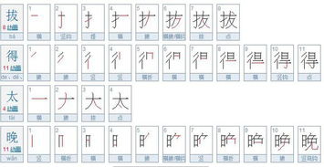 太的笔画顺序，奇的笔画顺序