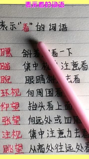 表示看的词语2个字，表示看的词语大概地看