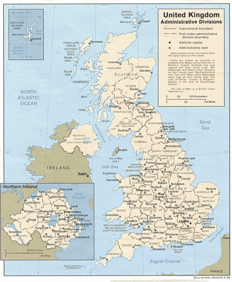 英国行政区划地图，英国行政区划图高清