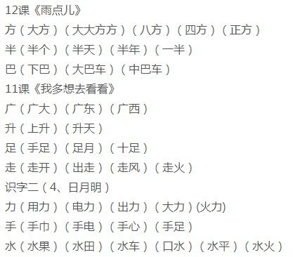 领字组词