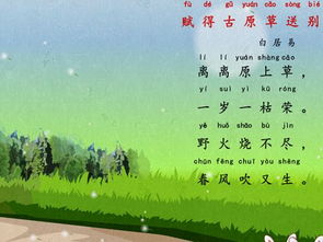 赋得古原草送别拼音
