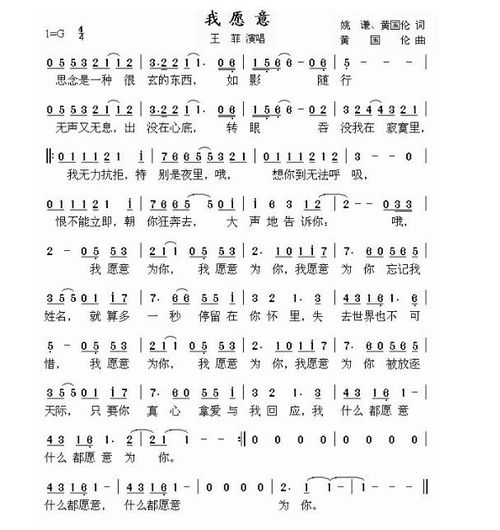 我愿意歌词表达什么情感，王菲我愿意歌词