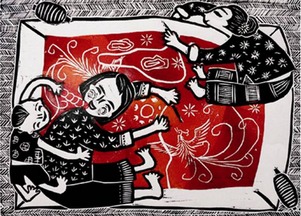 儿童版画制作过程图解，儿童版画画