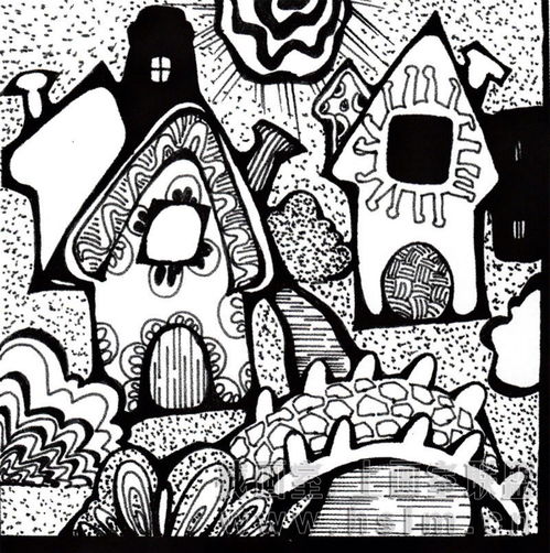 黑白线描画图片大全简单，黑白线描画图片大全动物