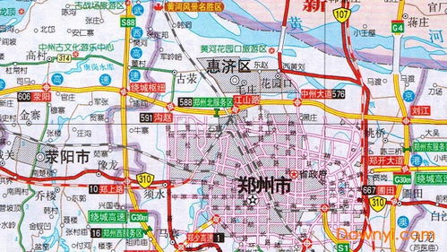 河南郑州地图全图，中国河南郑州地图
