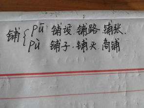 铺的多音字组词，铺的多音字组词2个