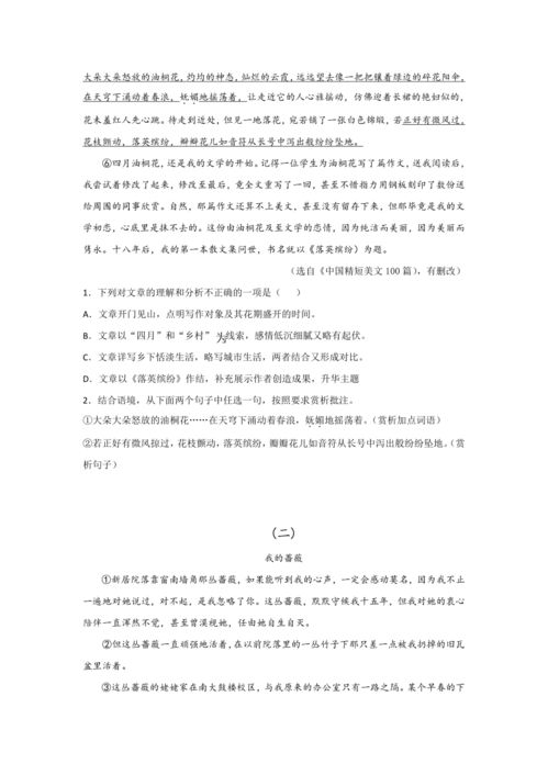 乡情现代文阅读原文附加答案?