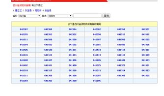 四川省邮编号635000，四川省南充市邮编